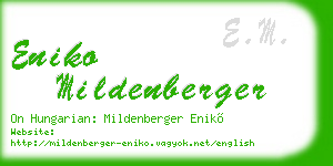eniko mildenberger business card